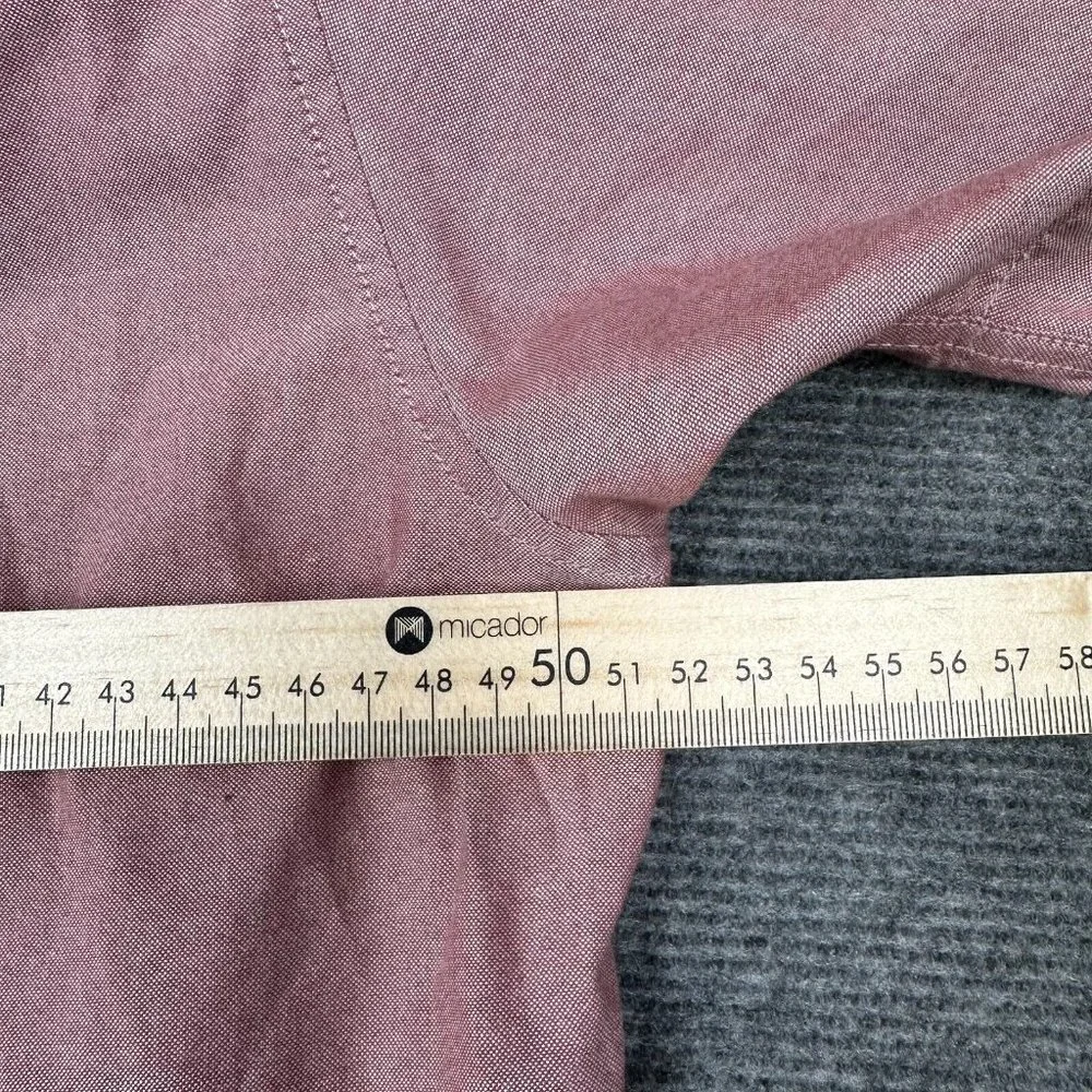 RVCA Men's Casual Button Up Shirt Pink Short Sleeve Slim Fit Size Medium M - Picture 7 of 8